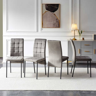 Grey low discount back dining chairs